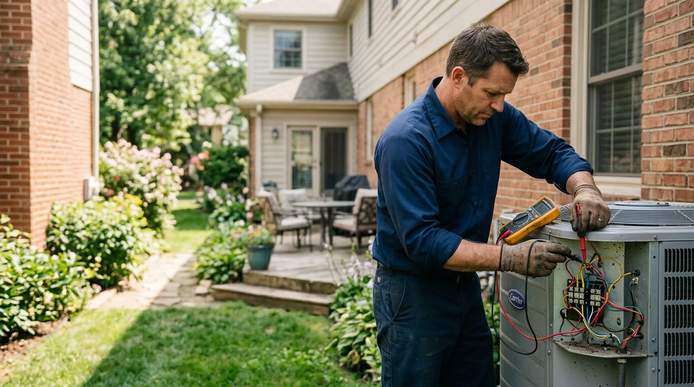 HVAC technician working near Burkburnett, TX